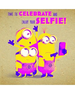 Поздравителна картичка Danilo - Crafty Minions: Selfie