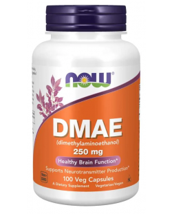 DMAE, 250 mg, 100 капсули, Now