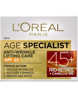 L'Oréal Age Specialist Дневен крем за лице, SPF20, 50 ml
