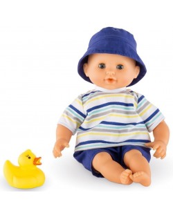 Кукла-бебе за баня Corolle – Момче с пате, 30 cm