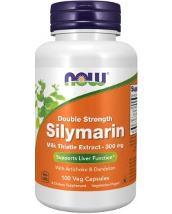 Double Strength Silymarin, 100 капсули, Now