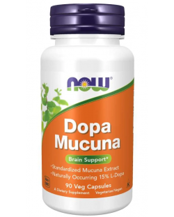 Dopa Mucuna, 90 капсули, Now