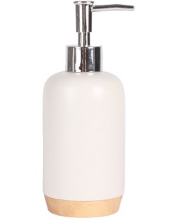 Дозатор за течен сапун Inter Ceramic - Бейли, 7.6 x 19 cm, бял
