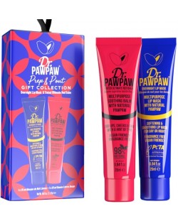 Dr. Pawpaw Комплект Prep and Pout - Нощна маска и Балсам за устни, Ultimate Red, 2 x 25 ml
