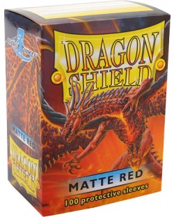 Dragon Shield Standard Sleeves - Червени, матови (100 бр.)