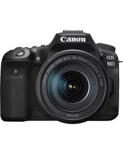 DSLR фотоапарат Canon - EOS 90D, EF-S 18-135mm, черен
