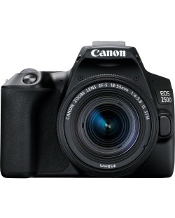 DSLR фотоапарат Canon - EOS 250D, EF-S 18-55mm ST, черен