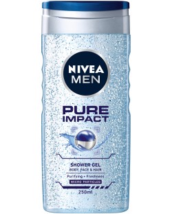 Nivea Men Душ гел Pure Impact, 250 ml