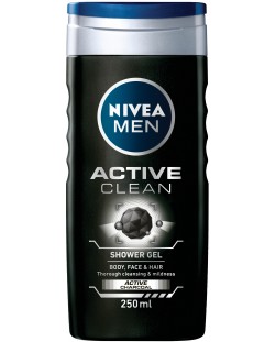 Nivea Men Душ гел Active Clean, 250 ml
