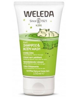 Душ гел и шампоан с лимон Weleda, 150 ml