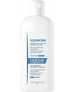 Ducray Squanorm Третиращ шампоан против мазен пърхот, 200 ml