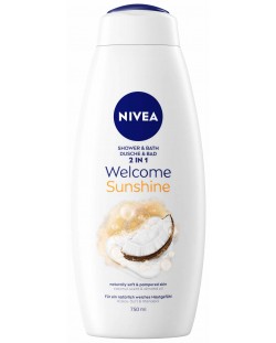 Nivea Душ гел и пяна за вана Welcome Sunshine, 2 в 1, 750 ml