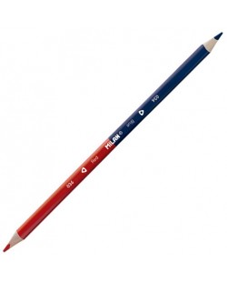 Двуцветен молив Milan - Bicolour, червен и син