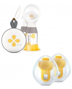 Двойна двуфазна помпа за кърма Medela - Swing Maxi + чашки за кърма