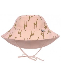 Двулицева слънцезащитна шапка Lassig - Splash & Fun, Giraffe, Pink, размер 46/49, 7-18 м