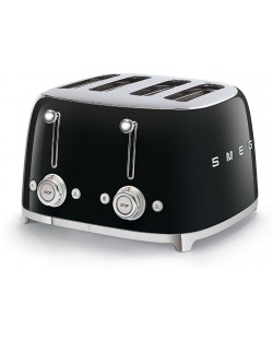 Двоен тостер Smeg - TSF03BLEU, 2000W, 6 степени, черен
