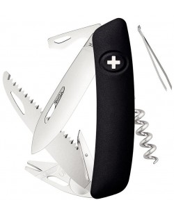 Джобно ножче Swiza - TT05, черно, с инструмент за кърлежи