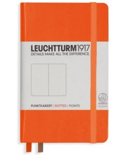Джобен тефтер Leuchtturm1917 - A6, страници на точки, Orange