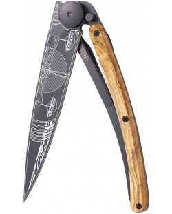 Джобен нож Deejo Olive Wood - Libra, 37 g
