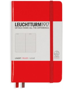 Джобен тефтер Leuchtturm1917 - A6, линиран, Red