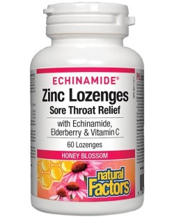 Echinamide Zinc Lozenges, пчелен мед, 60 таблетки за смучене, Natural Factors