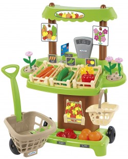 Игрален комплект Ecoiffier - Щанд за плодове и зеленчуци