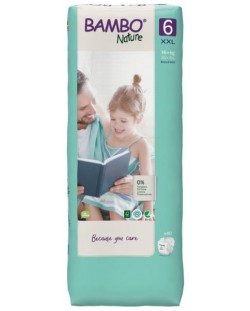 Еко пелени Bambo Nature - Tall pack 6, размер 6, XXL, 16+кг. ,40 броя