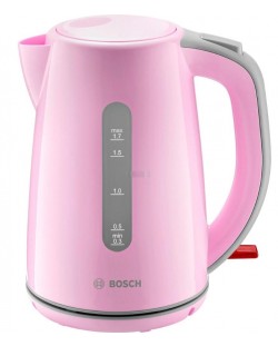 Електрическа кана Bosch - TWK7500K, 2200W, 1.7 l, розова