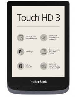Електронен четец PocketBook - Touch HD 3 PB632, 6", сив