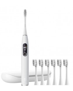 Електрическа четка за зъби Oclean - X Pro Elite Premium Set, 7 накрайници, сива
