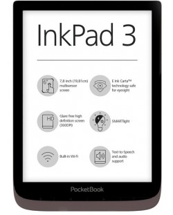 Електронен четец PocketBook - InkPad 3 Touch, 7.8", кафяв