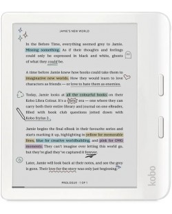 Електронен четец Kobo - Libra Colour, 7'', 32GB, бял