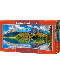 Панорамен пъзел Castorland от 600 части - Езерото Емералд