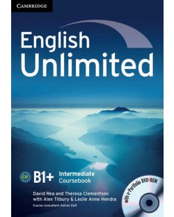 English Unlimited Intermediate Coursebook with e-Portfolio: Английски език - ниво B1+ (учебник с DVD-ROM)
