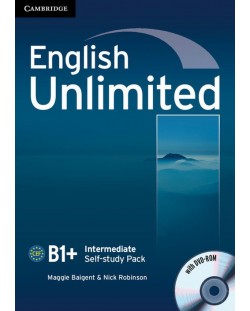 English Unlimited Intermediate Workbook: Английски език - ниво B1+ (учебна тетрадка с DVD-ROM)