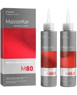 Erayba MasterKer Система за къдрене с кератин и плодови киселини M80, 2 x 150 ml