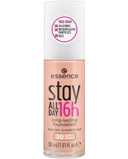 Essence Дълготраен фон дьо тен Stay All Day 16h, 20 Soft Nude, 30 ml