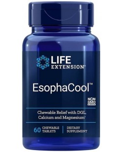EsophaCool, 60 дъвчащи таблетки, Life Extension