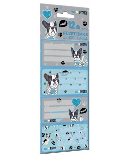 Ученически етикети Lizzy Card We Love Dogs Woof - 12 броя