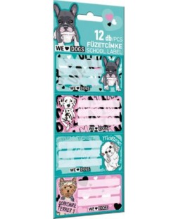 Ученически етикети Lizzy Card We Love Dogs - 12 броя