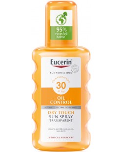 Eucerin Sun Прозрачен слънцезащитен спрей, SPF30, 200 ml