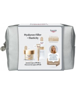 Eucerin Hyaluron-Filler + Elasticity Комплект - Дневен и Околоочен крем, 50 + 15 ml (Лимитирано)