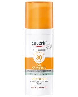 Eucerin Sun Слънцезащитен гел-крем за лице Oil Control, SPF30, 50 ml