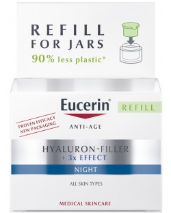 Eucerin Hyaluron-Filler Нощен крем, пълнител, 50 ml
