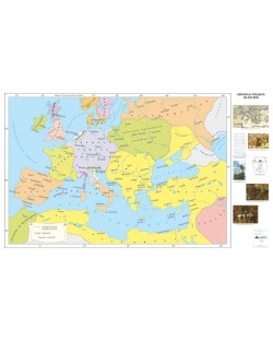 Европа в средата на ХVІ век (стенна карта)