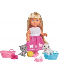Кукла Simba Toys Evi Love - Еви, с куче и коте