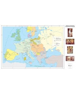 Европа и Наполеон в началото на ХІХ век (стенна карта)
