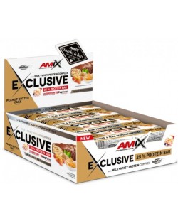 Exclusive Protein Bar, торта с фъстъчено масло, 12 броя, Amix