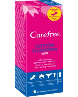 Ежедневни превръзки Carefree - Flexiform Fresh, 18 броя