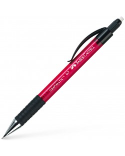 Автоматичен молив Faber-Castell - Grip Matic, 0.7 mm, червен